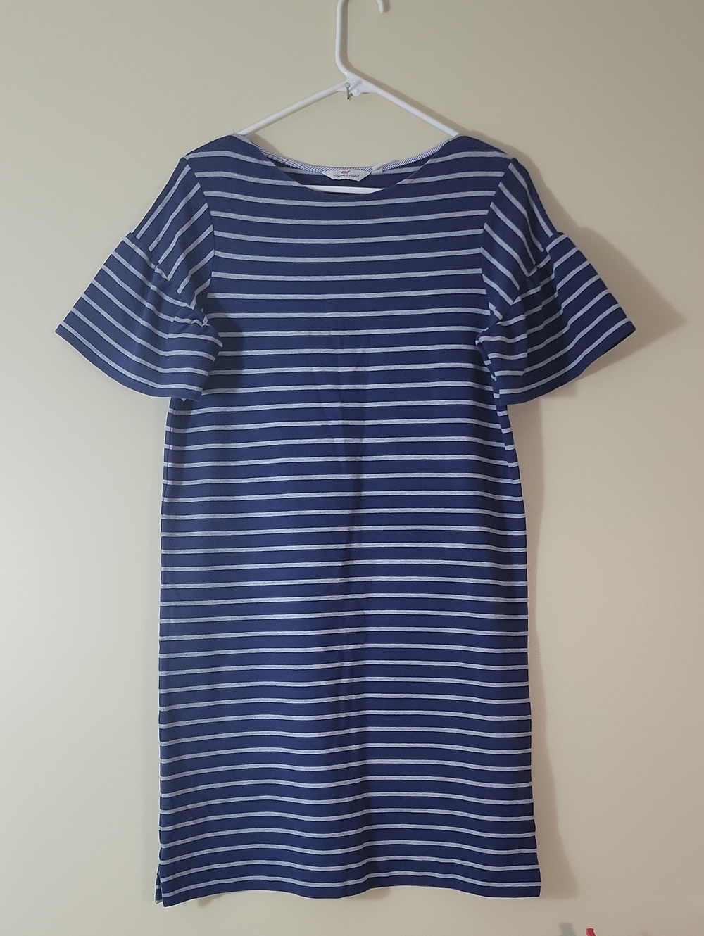 Vineyard Vines Blue and GREY Striped Dress Sz XS/S with Pink Whale Logo